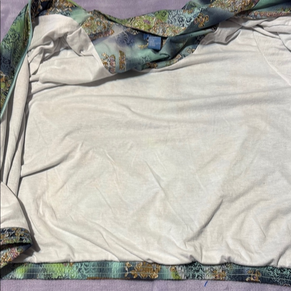Koret Sport Vintage Y2K Zip Up Jacket 2X Baroque Watercolor Print Windbreaker - Picture 4 of 6
